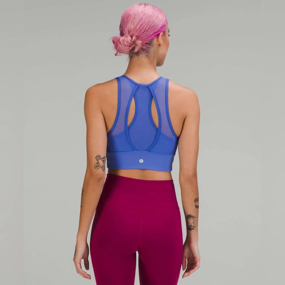 Lululemon Everlux High-Neck Train Bra Wild Indigo - Picture 15 of 15